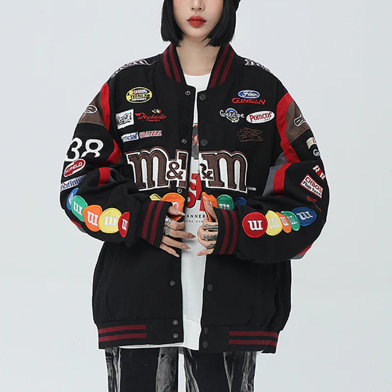M&M NASCAR RACING JACKET BLACK