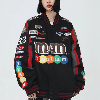 M&M NASCAR RACING JACKET BLACK