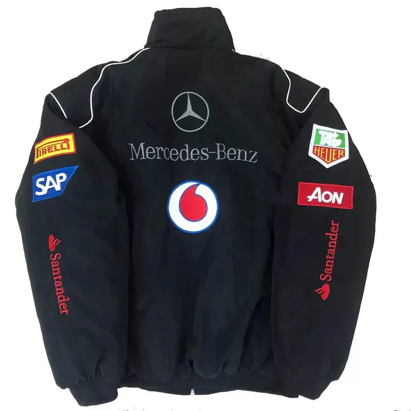 F1 VINTAGE MERCEDS BENZ JACKET BLACK