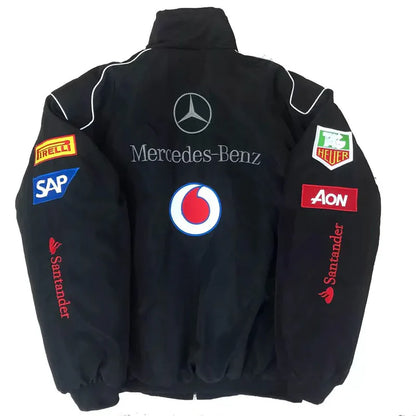 F1 VINTAGE MERCEDS BENZ JACKET BLACK