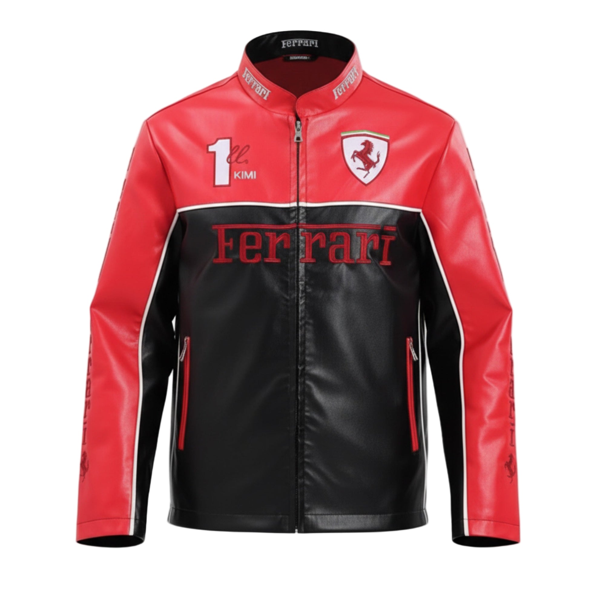 Classic Ferrari F1 Leather Jacket