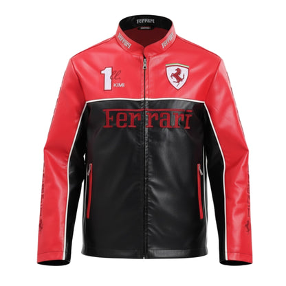 Classic Ferrari F1 Leather Jacket