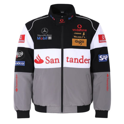 F1 VINTAGE MERCEDS BENZ JACKET GREY BLACK