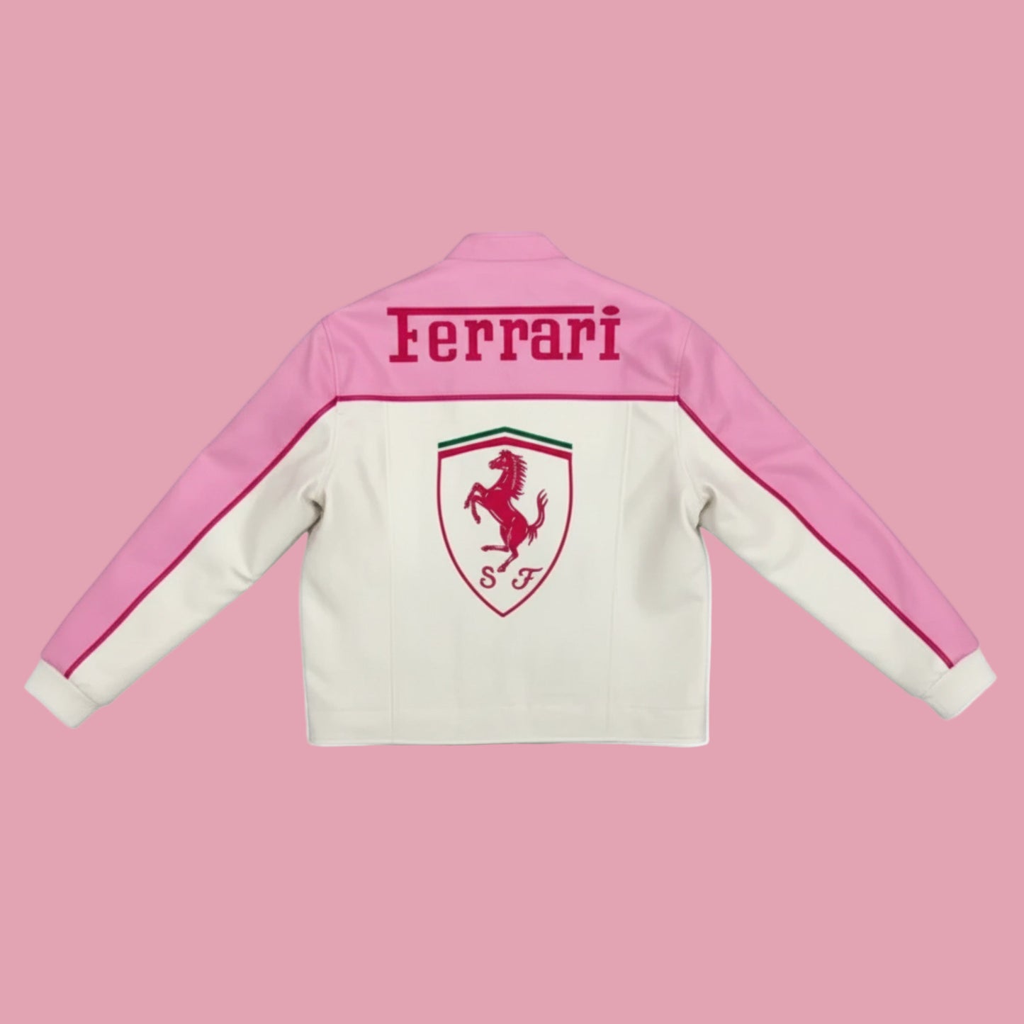 Ferrari Pink Leather Jacket