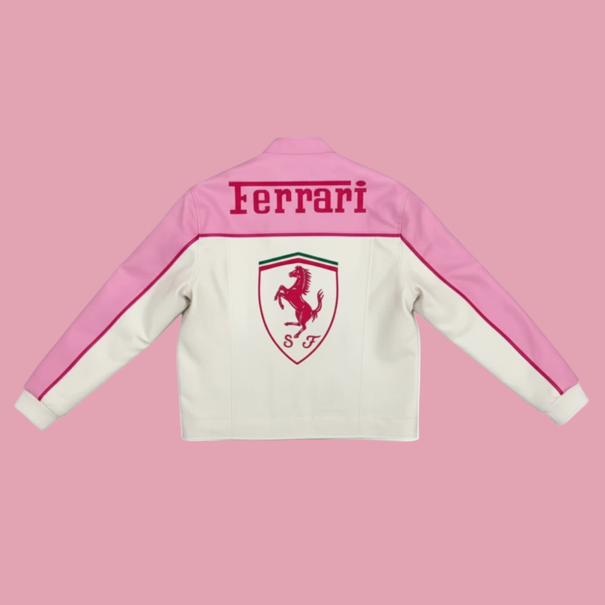 Ferrari Pink Leather Jacket