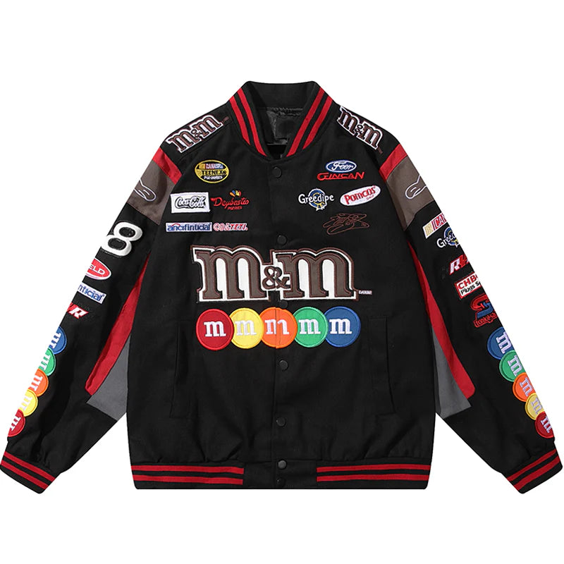 M&M NASCAR RACING JACKET BLACK