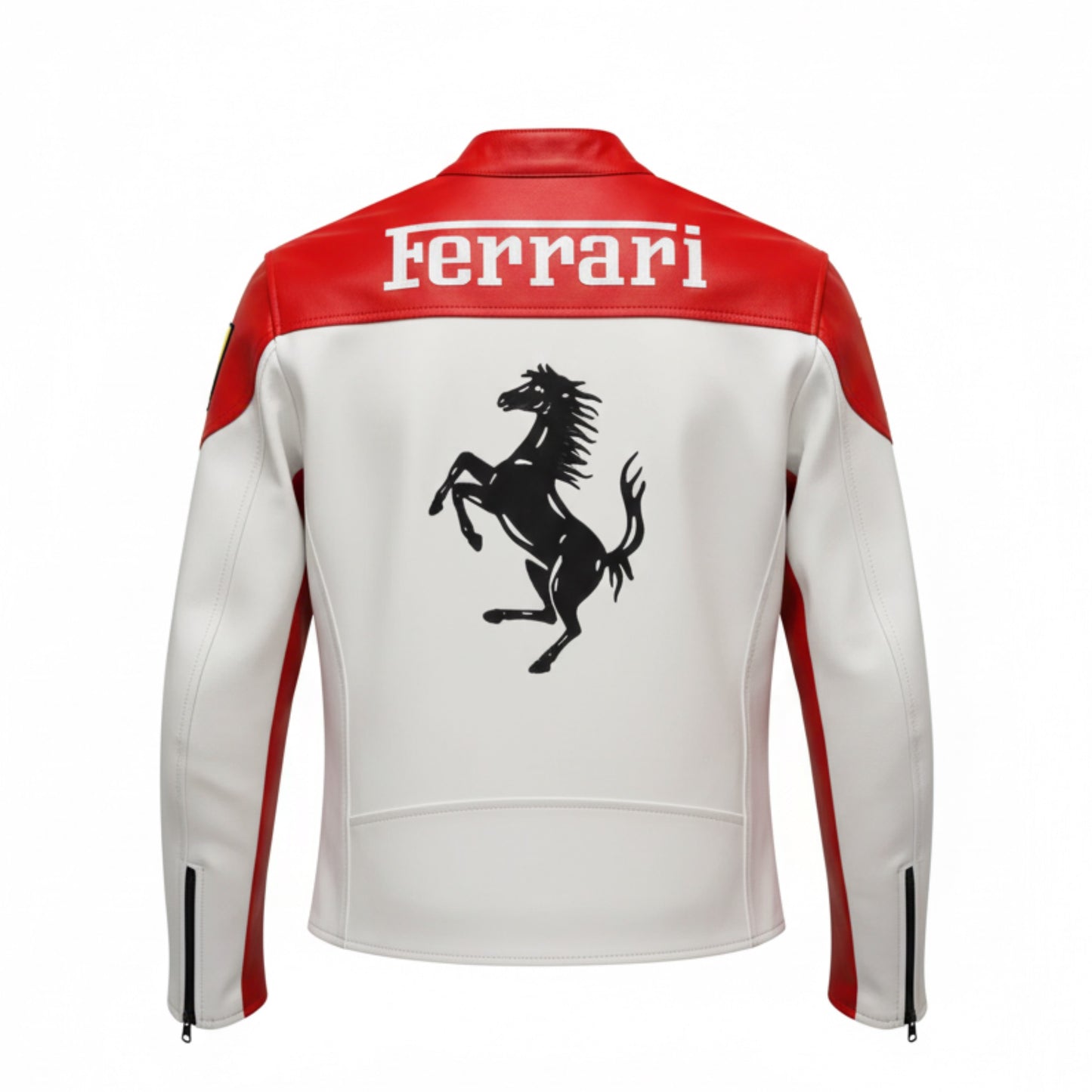 Red White Ferrari Leather Jacket