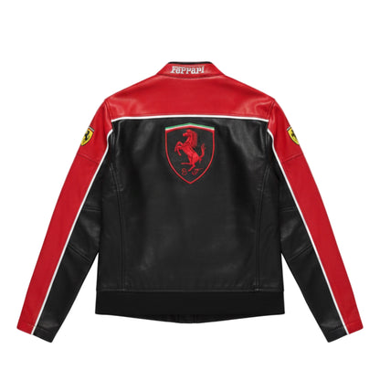 Classic Ferrari F1 Leather Jacket